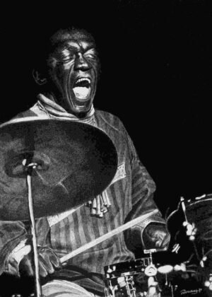 Frank Rosenzweig Jazz Painting Art Blakey 1989