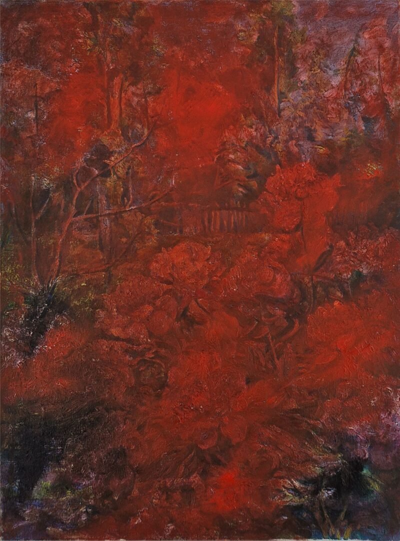 Irene Hintmann Klotz Bäume in Rot