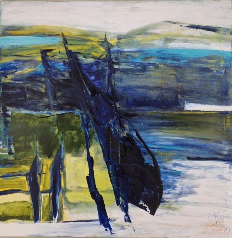Irene Hintmann Klotz Landschaft mit Netzen